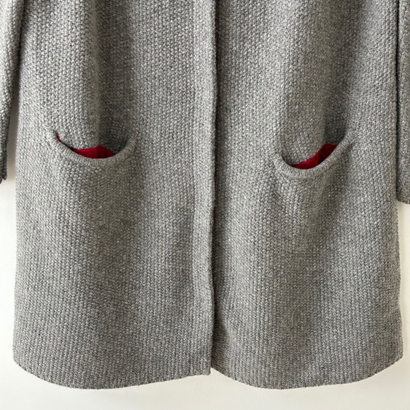 Boden Seed Stitch Gray Wool Cardigan Sweater Coat - Picture 3 of 16